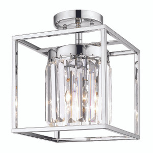 1 Light Semi-Flush (with outer cage) (2247-1SF CH-CH)