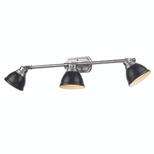 3 Light Bath Vanity (3602-VL3 PW-BLK)