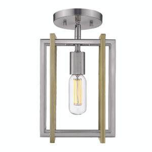 Semi-Flush - Damp (6070-1SF PW-AB)