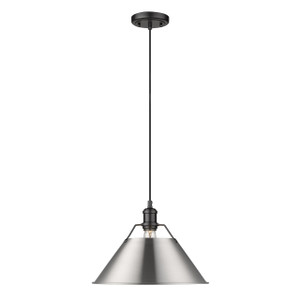 Orwell 14" Wide Large Pendant in Matte Black with Pewter (3306-L BLK-PW) Orwell 14" Wide Large Pendant in Matte Black with Pewter (3306-L BLK-PW)