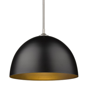 Zoey Large Pendant in Pewter (6956-L PW-BLK)