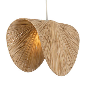 Bend 1 Light Raffia Pendant (21625)