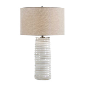 Barat White Ceramic Table Lamp (30665)