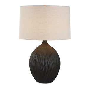 Levee Satin Black Table Lamp (30652-1)