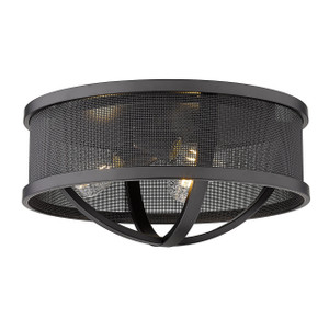 Colson Flush Mount - 15" (with Shade) in Matte Black (3167-FM15 BLK-BLK)