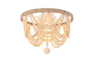 Jolie 16 inch Beaded Flush mount in Beige (LD306F16BG)