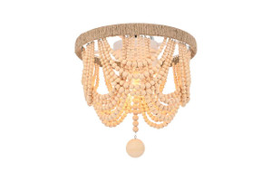 Jolie 12 inch Beaded Flush mount in Beige (LD306F12BG)