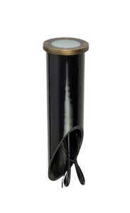 Landscape cast brass 4x15 well light in antique brass (C201-AB)