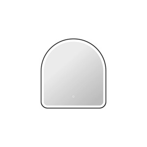 32 Inch Arch LED Front and Backlit Wall Mirror in Black (MRE6D3032BK)