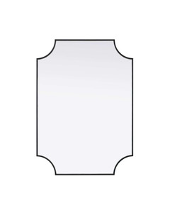 Notched Metal Mirror 30x42 inch in Black (MR3D3042BLK)