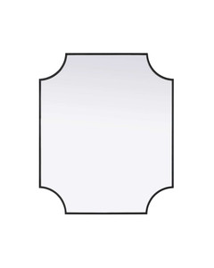 Notched Metal Mirror 30x36 inch in Black (MR3D3036BLK)