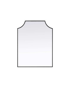 Notched Metal Mirror 27x36 inch in Black (MR3B2736BLK)