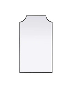 Notched Metal Mirror 24x42 inch in Black (MR3B2442BLK)