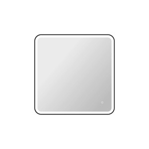 36 Round LED Front and Backlit Wall Mirror in Black (MRE6A3636BK)