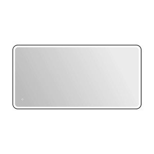 72 Round LED Front and Backlit Wall Mirror in Black (MRE6A3672BK)
