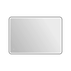 60 Round LED Front and Backlit Wall Mirror in Black (MRE6A4260BK)