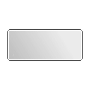 72 Inch Rectangle LED Front and Backlit Wall Mirror in Black (MRE6A3072BK)