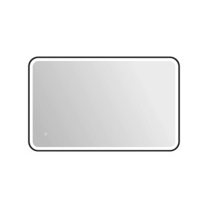 48 Inch Rectangle LED Front and Backlit Wall Mirror in Black (MRE6A3048BK)
