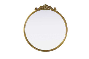 Naomi Vintage Resin Mirror 36x38 in Antique Brass (MR7G36AB)