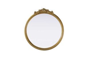 Naomi Vintage Resin Mirror 24x25.6 in Antique Brass (MR7G24AB)