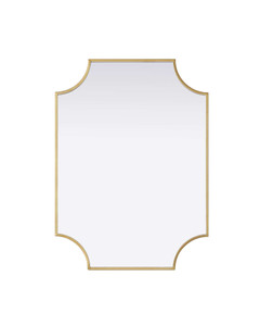 Notched Metal Mirror 22x30 inch in Brass (MR3D2230BRA)
