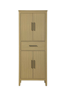 28 Inch Bath Storage Cabinet in Honey Brown (SC293A28MHB)