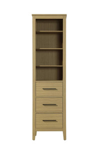 20 Inch Open Shelving Bath Storage Cabinet in Honey Brown (SC293B20MHB)