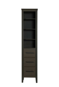 16 Inch Open Shelving Bath Storage Cabinet in Mocha Brown (SC293B16MMB)