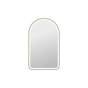 40 Inch Arch LED Front and Backlit Wall Mirror in Satin Gold (MRE6D2440SG)
