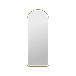 72 Inch Arch LED Front and Backlit Wall Mirror in Satin Gold (MRE6D2872SG)