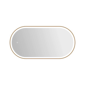 48 Inch Oval LED Front and Backlit Wall Mirror in Satin Gold (MRE6C2448SG)