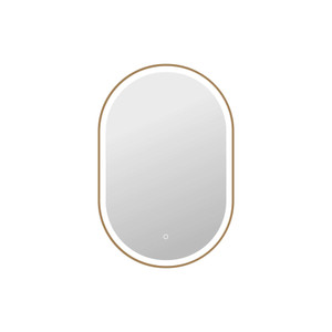 36 Inch Oval LED Front and Backlit Wall Mirror in Satin Gold (MRE6C2436SG)