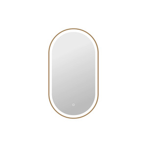 36 Inch Oval LED Front and Backlit Wall Mirror in Satin Gold (MRE6C2036SG)