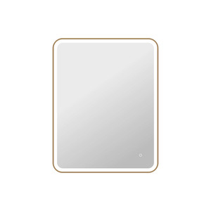 42 Round LED Front and Backlit Wall Mirror in Satin Gold (MRE6A3342SG)