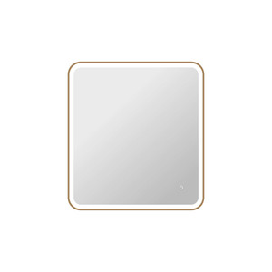 36 Round LED Front and Backlit Wall Mirror in Satin Gold (MRE6A3336SG)