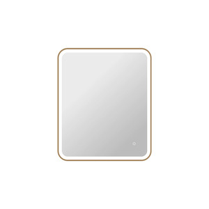 36 Inch Rectangle LED Front and Backlit Wall Mirror in Satin Gold (MRE6A3036SG)