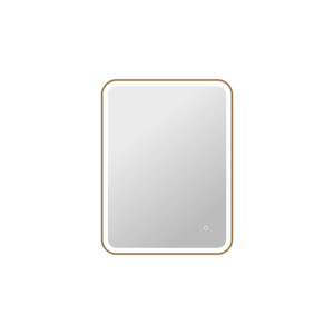36 Inch Rectangle LED Front and Backlit Wall Mirror in Satin Gold (MRE6A2736SG)