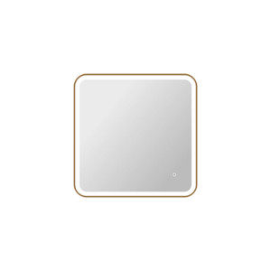 30 Inch Rectangle LED Front and Backlit Wall Mirror in Satin Gold (MRE6A3030SG)