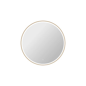 45 Round LED Front and Backlit Wall Mirror in Satin Gold (MRE6B45SG)