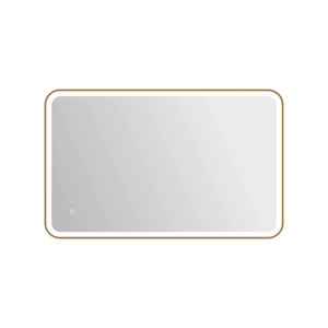 48 Inch Rectangle LED Front and Backlit Wall Mirror in Satin Gold (MRE6A3048SG)