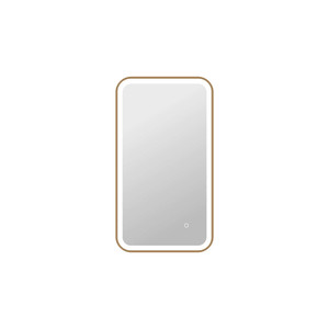 36 Inch Rectangle LED Front and Backlit Wall Mirror in Satin Gold (MRE6A2036SG)