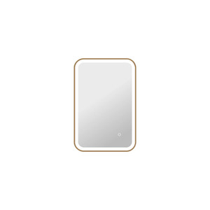 30 Inch Rectangle LED Front and Backlit Wall Mirror in Satin Gold (MRE6A2030SG)