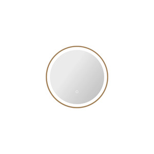 21 Round LED Front and Backlit Wall Mirror in Satin Gold (MRE6B21SG)