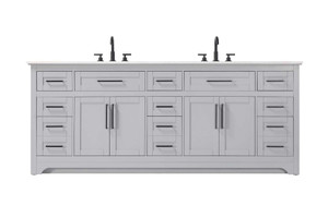84 inch Double Bathroom Vanity in Grey (VF85084DGR)