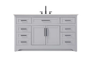 60 inch Single Bathroom Vanity in Grey (VF85060GR)