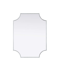 Notched Metal Mirror 27x36 inch in Silver (MR3D2736SIL)