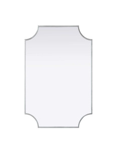 Notched Metal Mirror 24x36 inch in Silver (MR3D2436SIL)