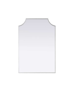 Notched Metal Mirror 24x36 inch in Silver (MR3B2436SIL)