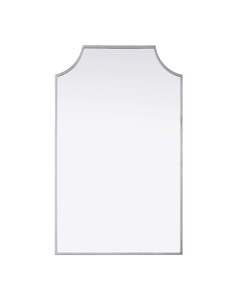 Notched Metal Mirror 22x36 inch in Silver (MR3B2236SIL)