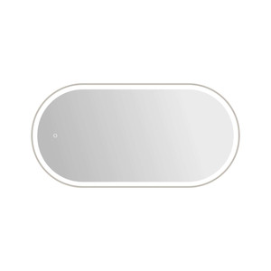 48 Inch Oval LED Front and Backlit Wall Mirror in Silver (MRE6C2448SL)